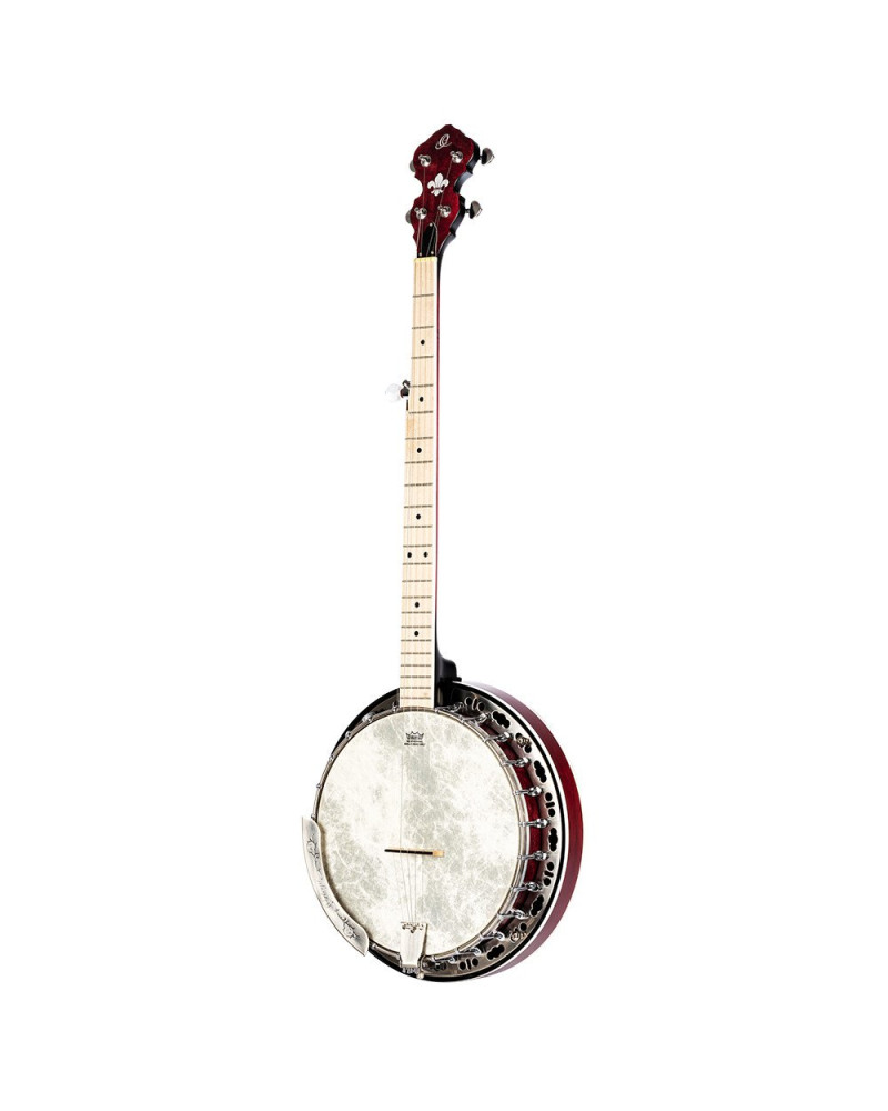 Ortega OBJE400TFR Falcon Series Banjo 5 String - Maple Fire Red + Bag