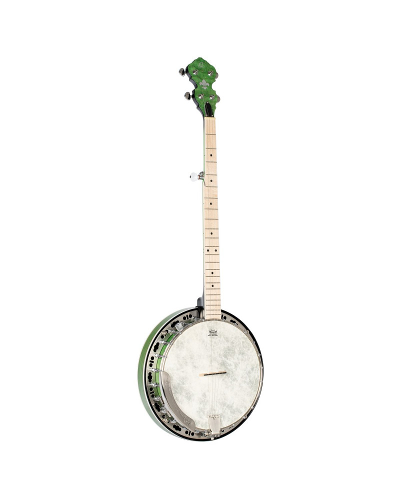 Ortega OBJE400TGR Falcon Series Banjo 5 String - Maple Green + Bag