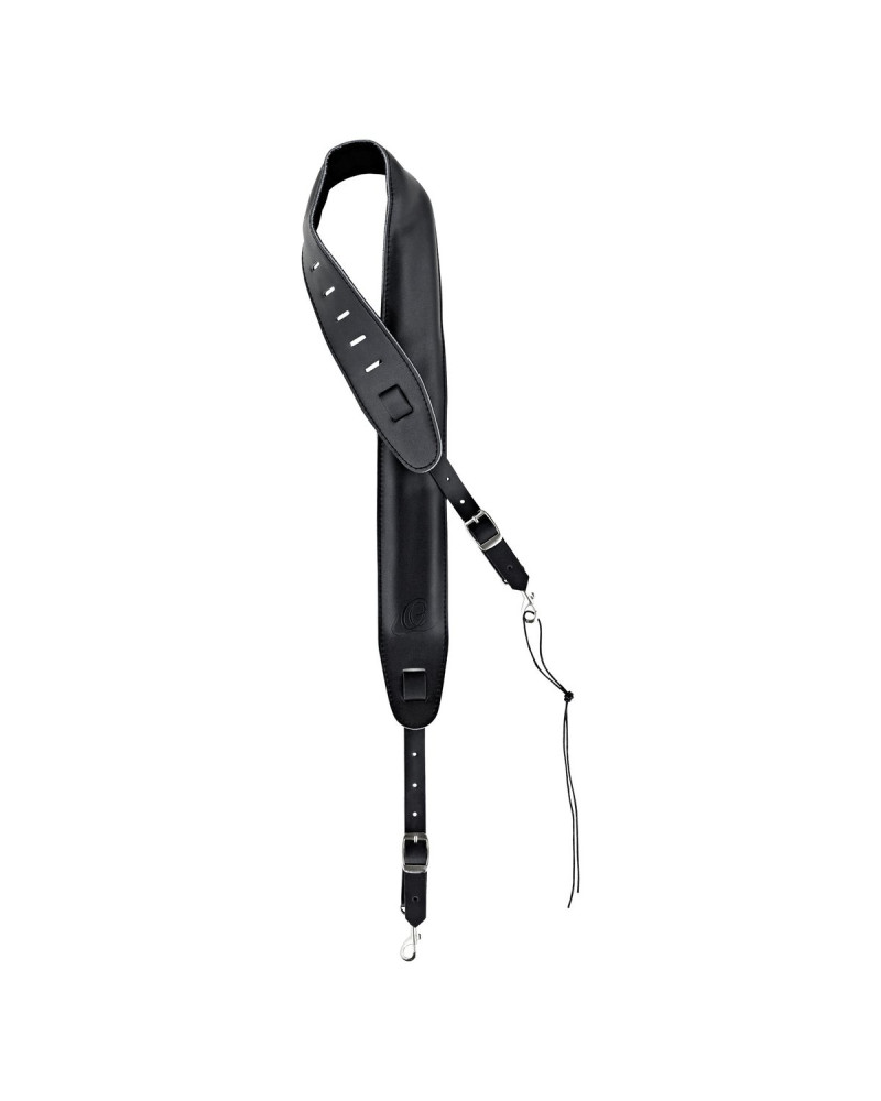 Ortega OBJSDLX-BK DeLuxe Banjo Leather Strap - Black