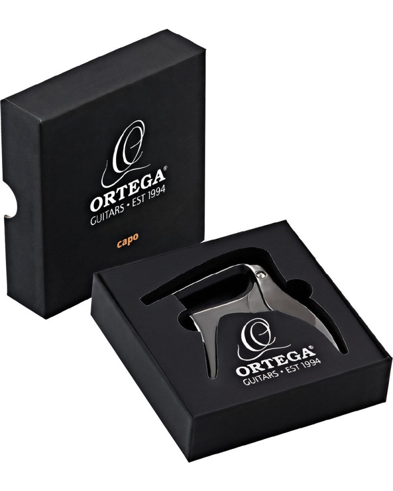 Ortega OCAPO-BCR Flat Guitar Capo - Black Chrome