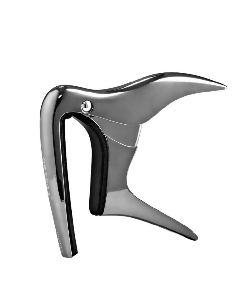 Ortega OCAPOCV-BCR Curved Guitar Capo - Black Chrome