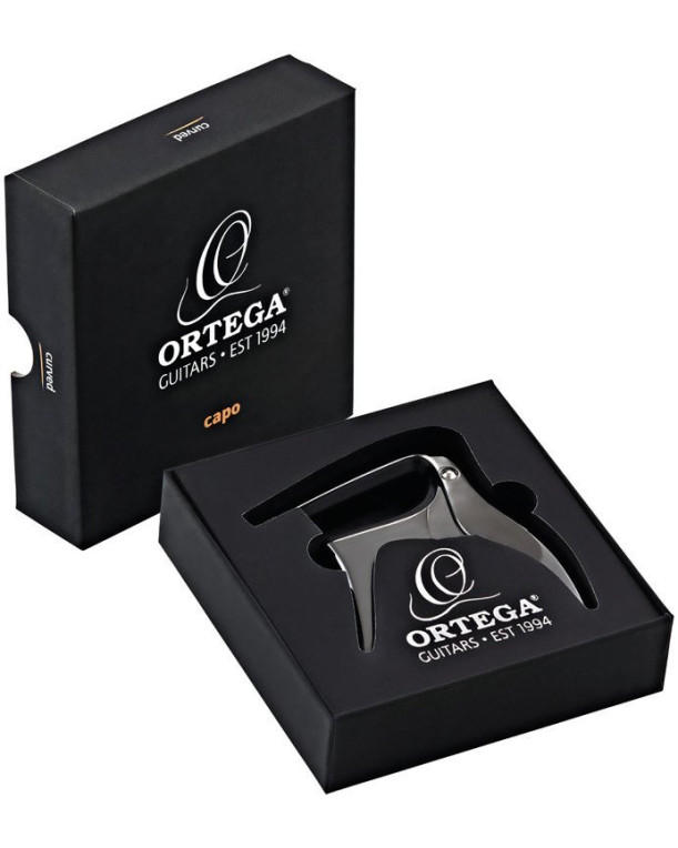 Ortega OCAPOCV-BCR Curved Guitar Capo - Black Chrome