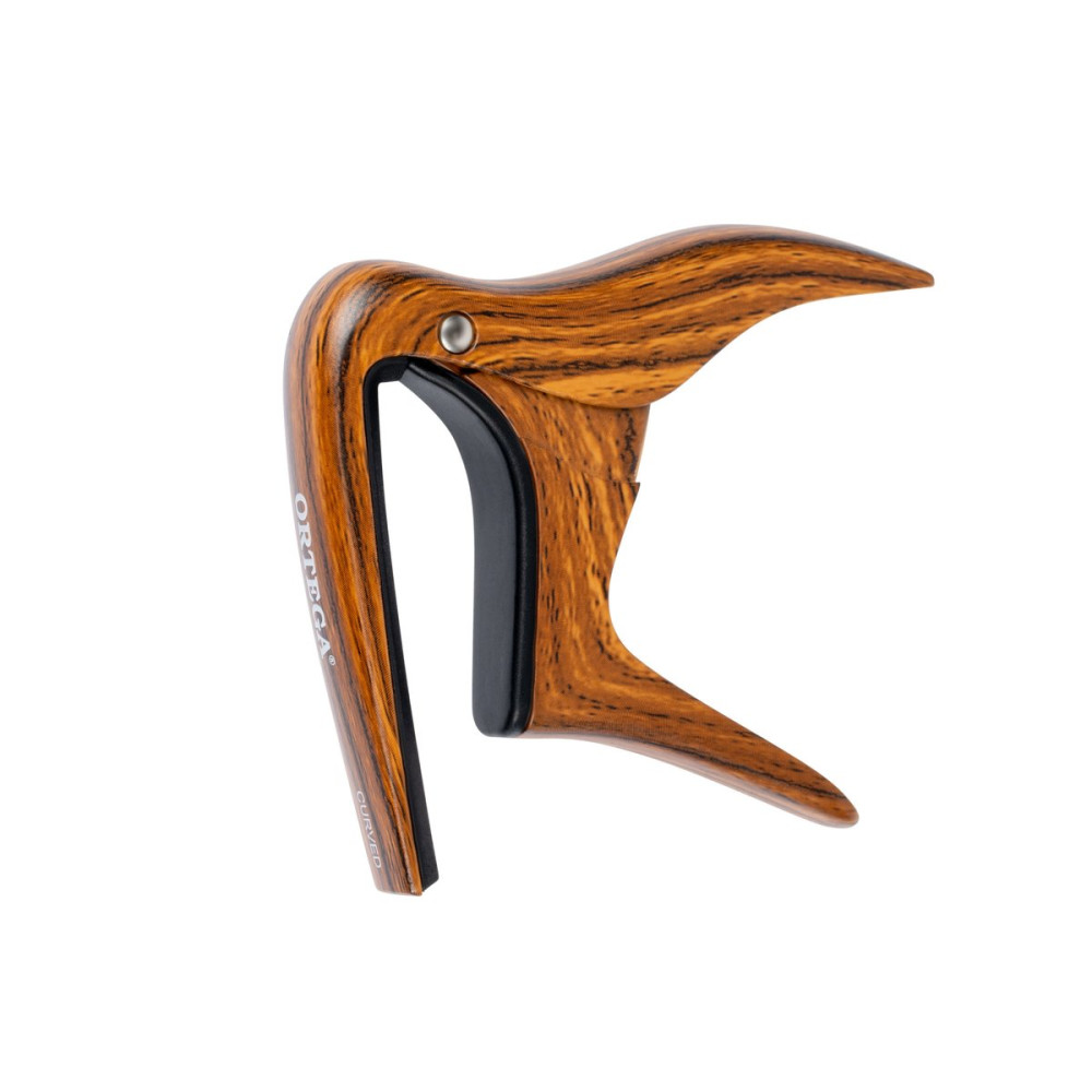 Ortega OCAPOCV-WND Curved Guitar Capo - Walnut Design