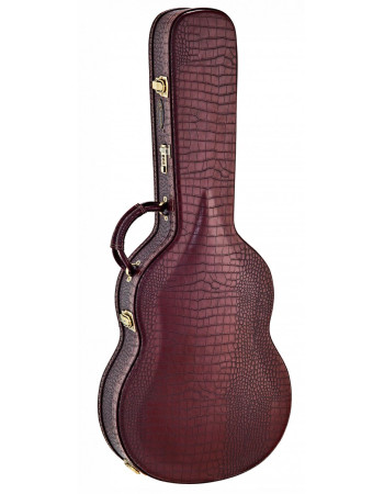 Ortega OCCPRO-T Pro Classical-Guitar-Thinline-Hardcase - Brown Croco