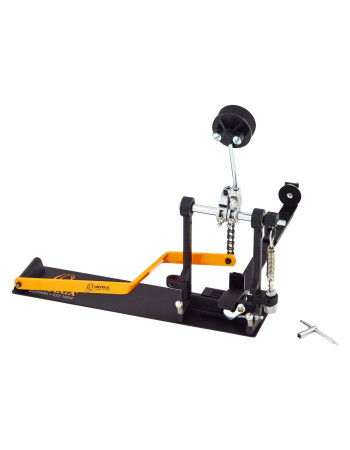 Ortega OCJP-GB Percussion Series Cajon Pedal - Orange / Black + Bag