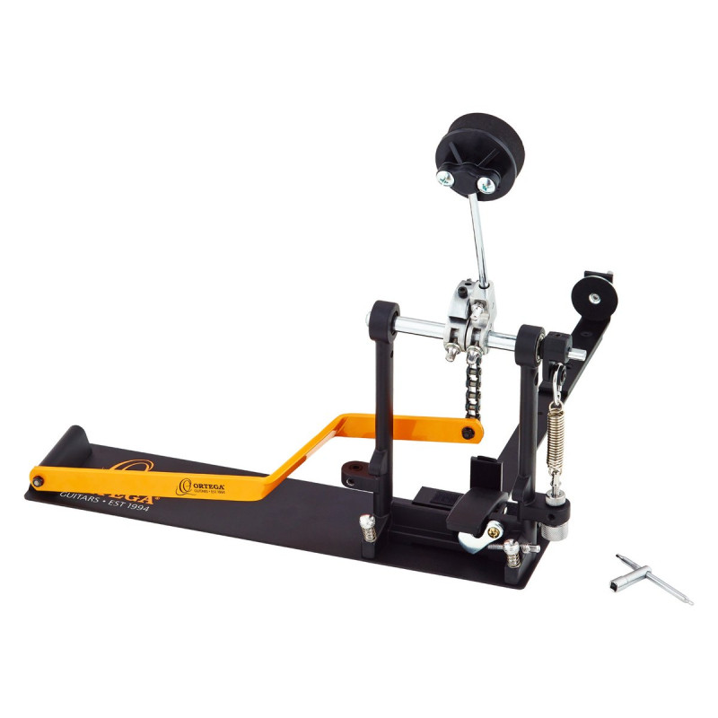 Ortega OCJP-GB Percussion Series Cajon Pedal - Orange / Black + Bag