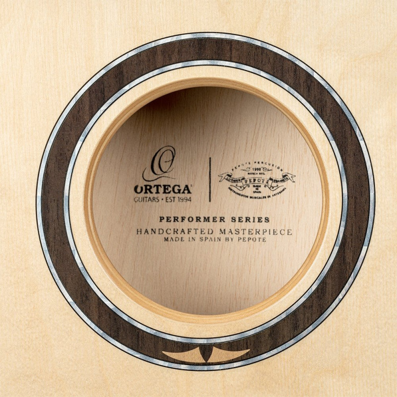 Ortega OCJPF-3-L Performer Series Cajon Lefty - Walnut / Baltic Birch Natural