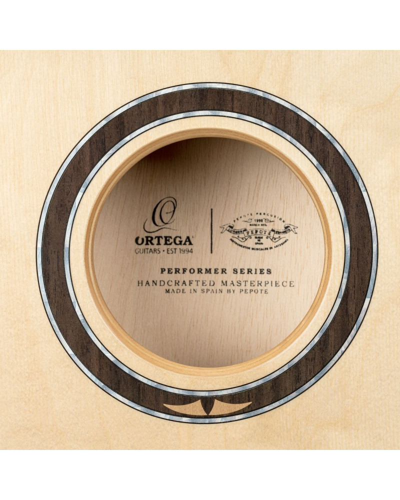 Ortega OCJPF-3-L Performer Series Cajon Lefty - Walnut / Baltic Birch Natural
