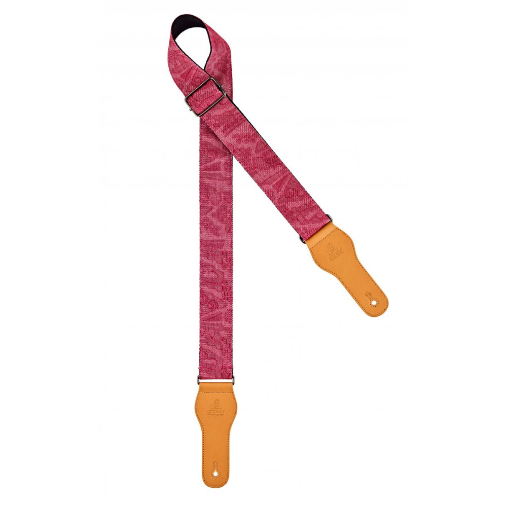 Ortega OCS-320 Spring Series Guitar Cotton Strap - Pink Jean