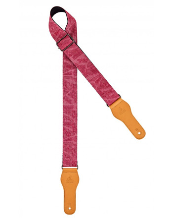Ortega OCS-320 Spring Series Guitar Cotton Strap - Pink Jean