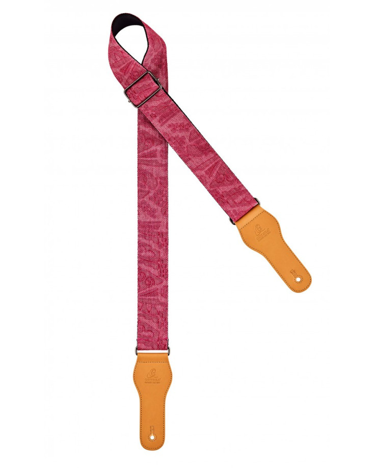 Ortega OCS-320 Spring Series Guitar Cotton Strap - Pink Jean