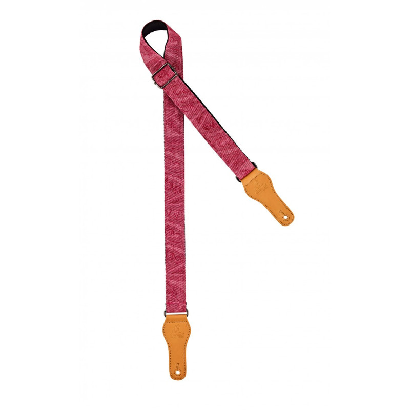 Ortega OCS-320U Spring Series Ukulele Cotton Strap - Pink Jean
