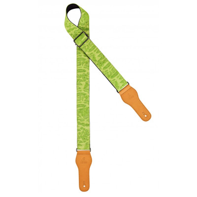 Ortega OCS-340 Spring Series Guitar Cotton Strap - Green Jean