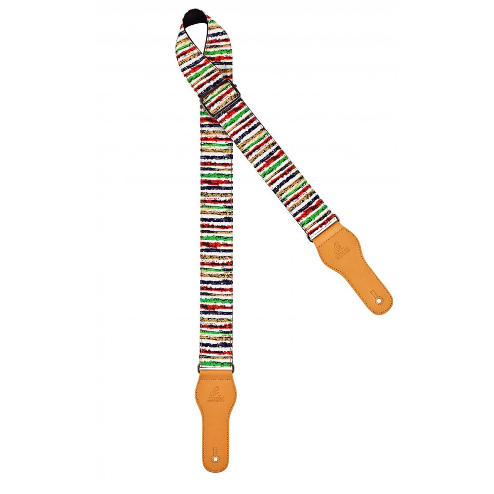 Ortega OCS-500 Creative Series Guitar Cotton Strap - Striped