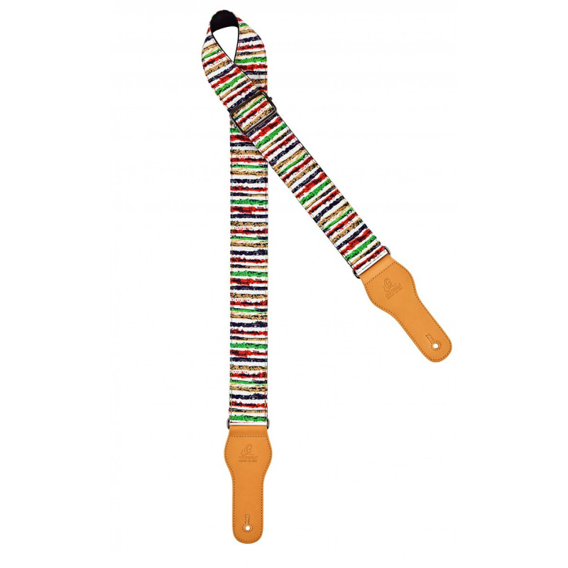 Ortega OCS-500 Creative Series Guitar Cotton Strap - Striped