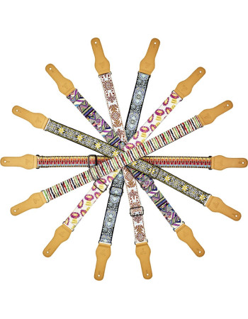 Ortega OCS-500 Creative Series Guitar Cotton Strap - Striped