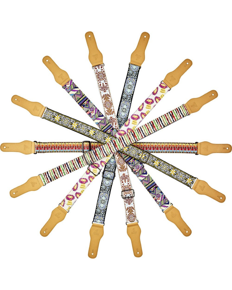 Ortega OCS-500 Creative Series Guitar Cotton Strap - Striped