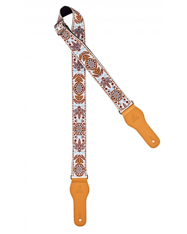 Ortega OCS-540 Creative Series Guitar Cotton Strap - Classic White