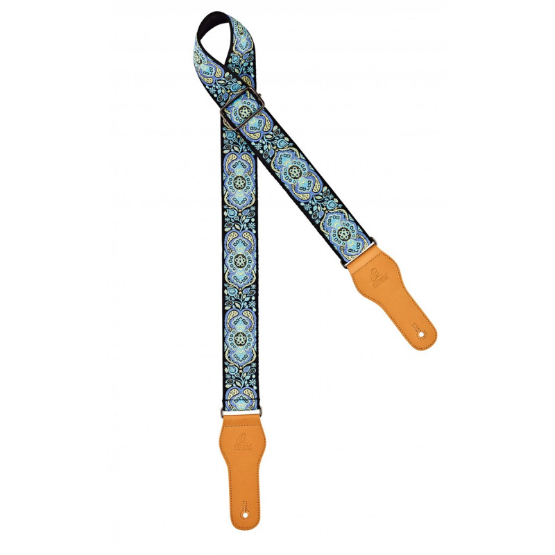 Ortega OCS-550 Creative Series Baumwollgitarrengurt - Classic Blue