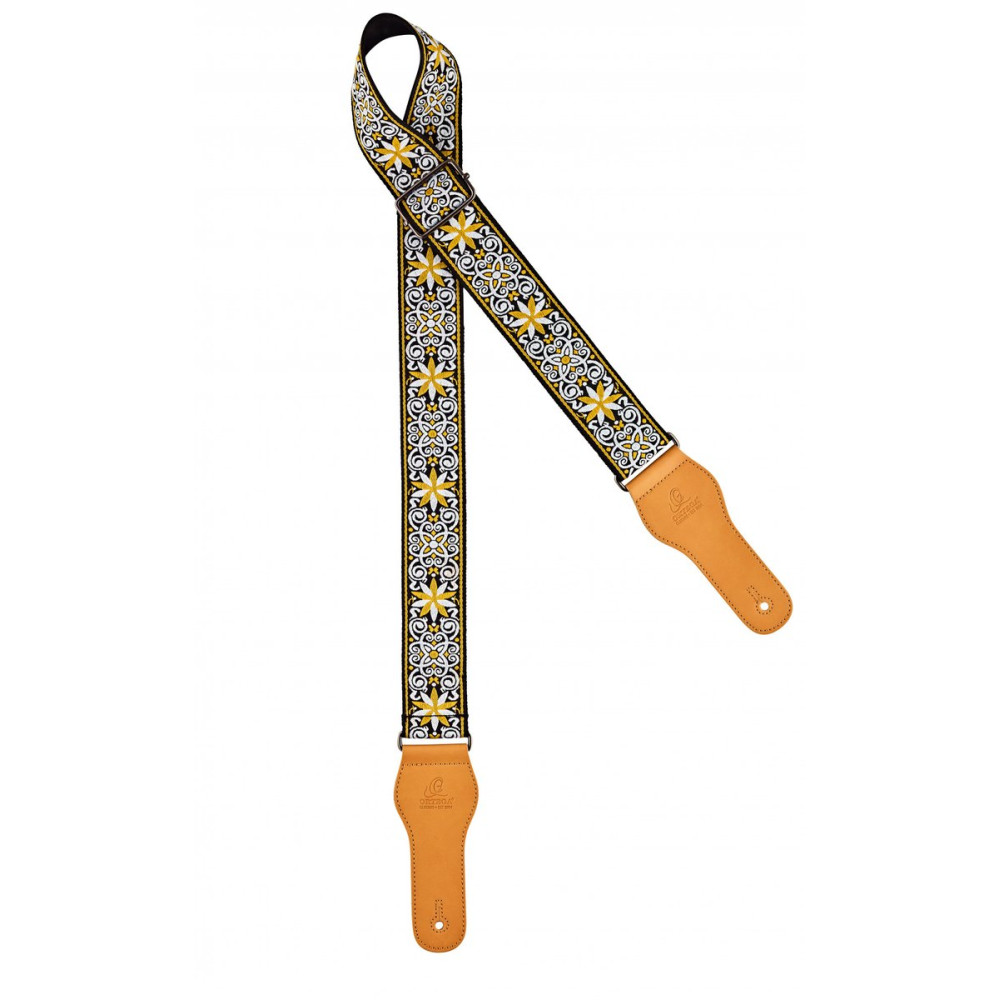 Ortega OCS-560 Creative Series Guitar Cotton Strap - Classic Yellow