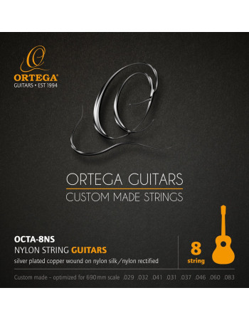 Ortega OCTA-8NS Custom Made Strings Guitar String Set - Nylon 8 String
