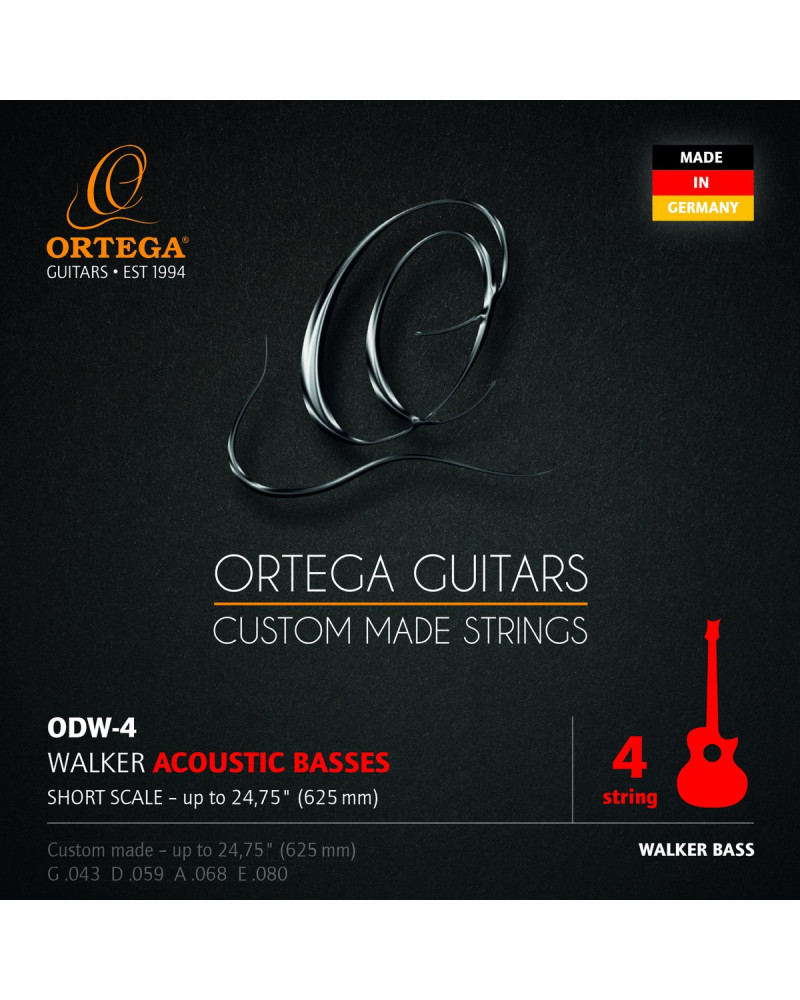 Ortega ODW-4 Custom Made Strings - Walker Acoustic Bass 4 String