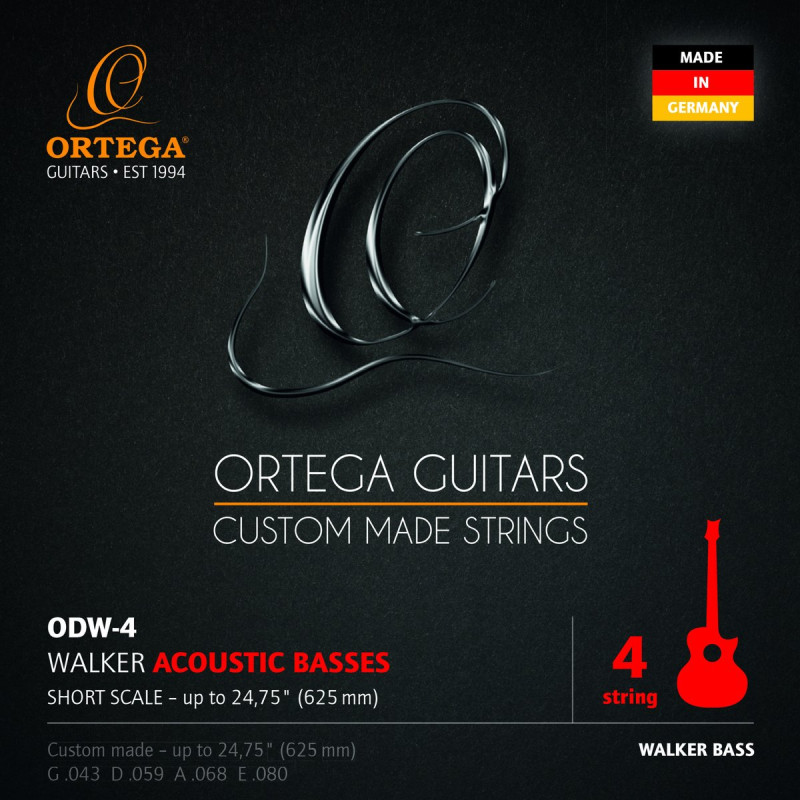 Ortega ODW-4 Custom Made Strings - Walker Acoustic Bass 4 String