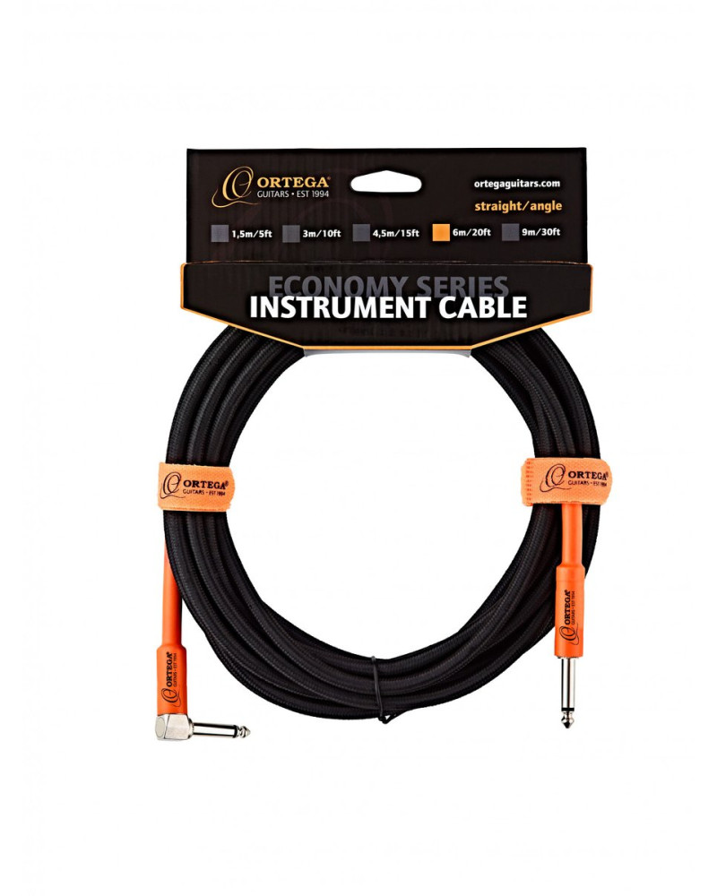 Ortega OECI-20 Economy Series Instrument Cable - 6 m / 20 ft