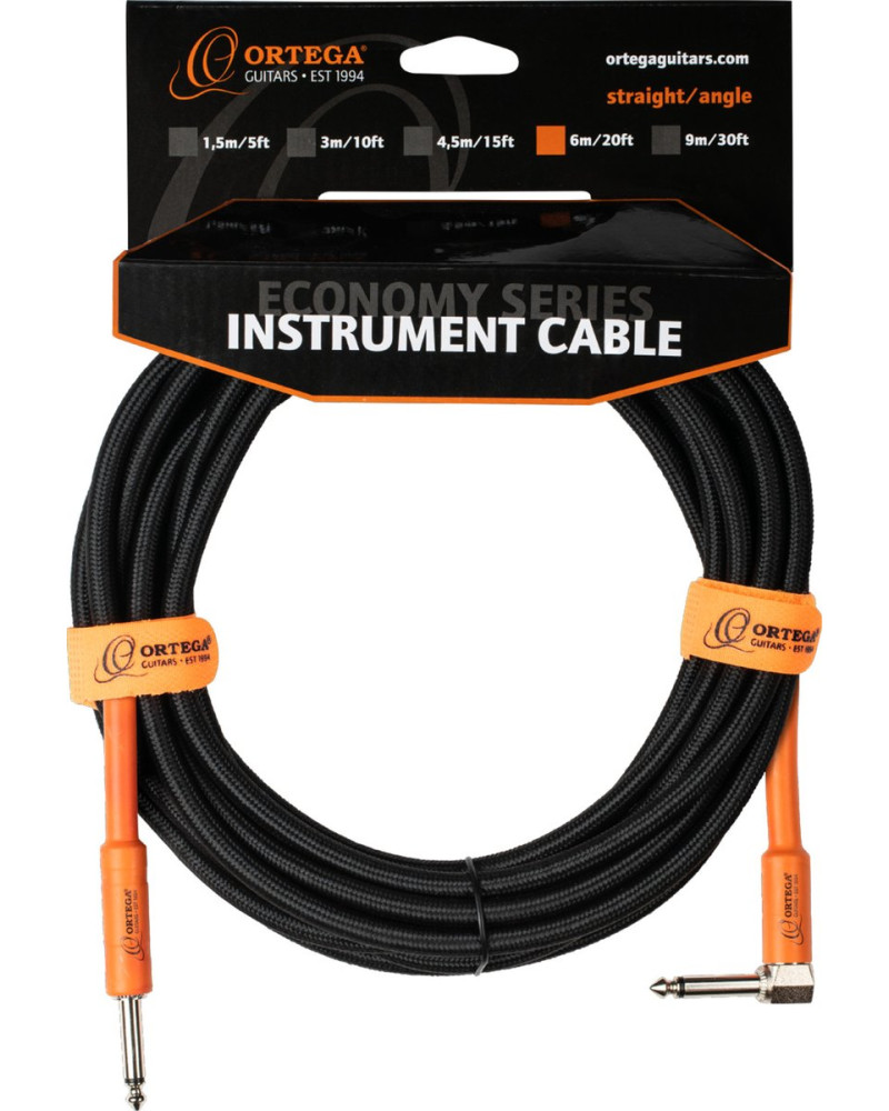 Ortega OECI-20 Economy Series Instrument Cable - 6 m / 20 ft