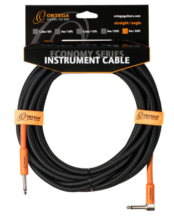 Ortega OECI-30 Economy Series Instrument Cable - 9 m / 30 ft