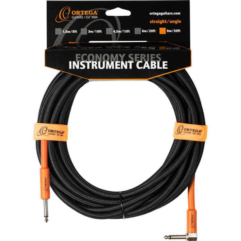 Ortega OECI-30 Economy Series Instrument Cable - 9 m / 30 ft