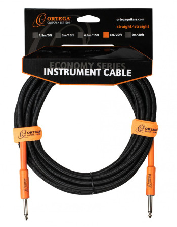 Ortega OECIS-20 Economy Series Instrument Cable - 6 m / 20 ft