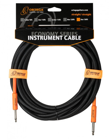 Ortega OECIS-30 Economy Series Instrument Cable - 9 m / 30 ft
