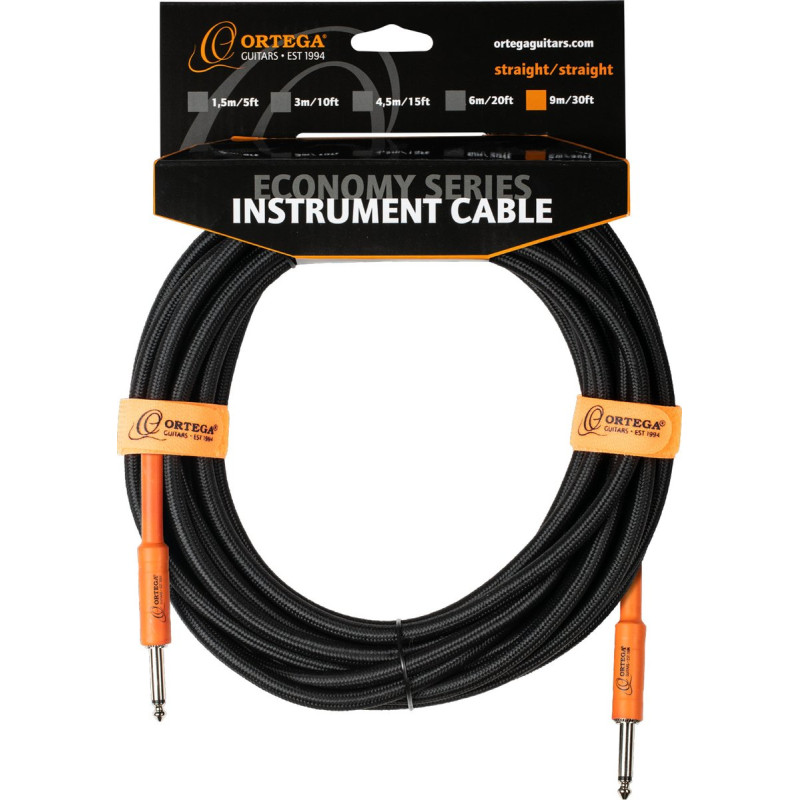 Ortega OECIS-30 Economy Series Instrument Cable - 9 m / 30 ft