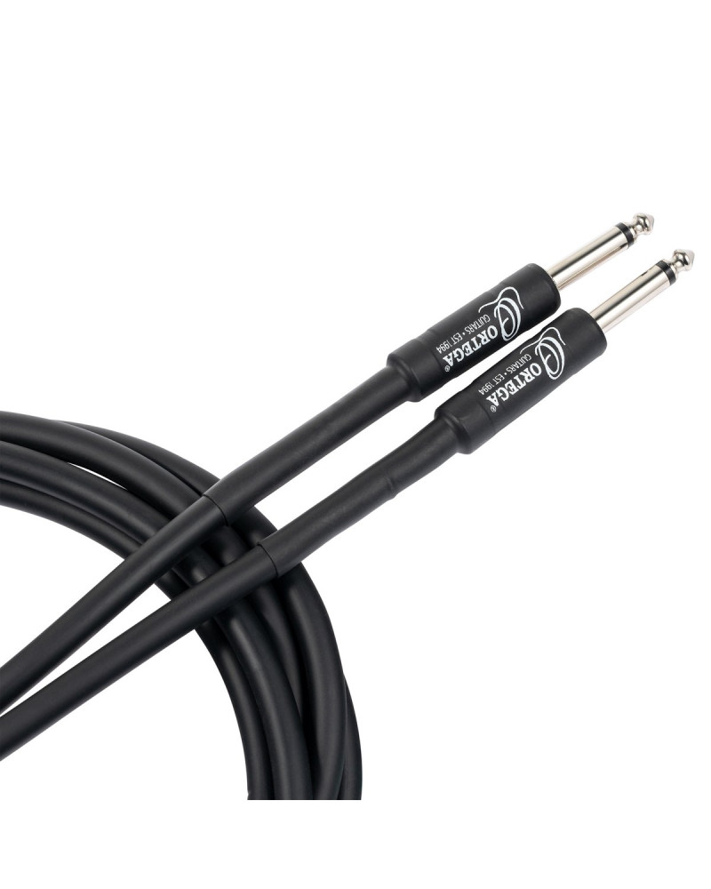 Ortega OECISPV-10 Economy Series Instrument Cable straight/straight jacks, 8 mm - 10 ft (3.0 m)