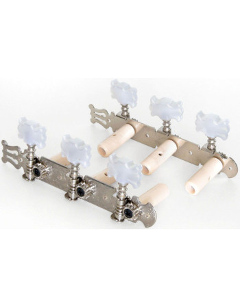 Tuner Set 3/4, 4/4 Chrome Length 12,1cm, distsnce between pegs 35mm, - chrom 3/4, 4/4 Länge 12,1cm, Abstand Wirbel 35mm, baugl. OER-20140
