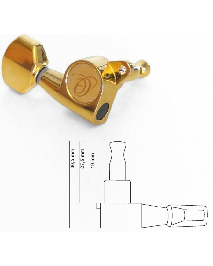 Tuning Mechanics E, A, D - gold  E, A, D