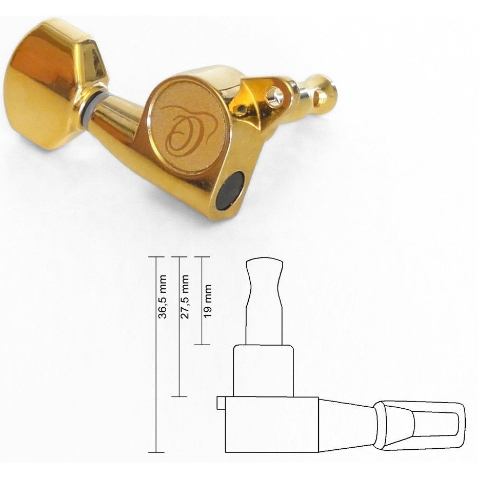Tuning Mechanics E, A, D - gold  E, A, D