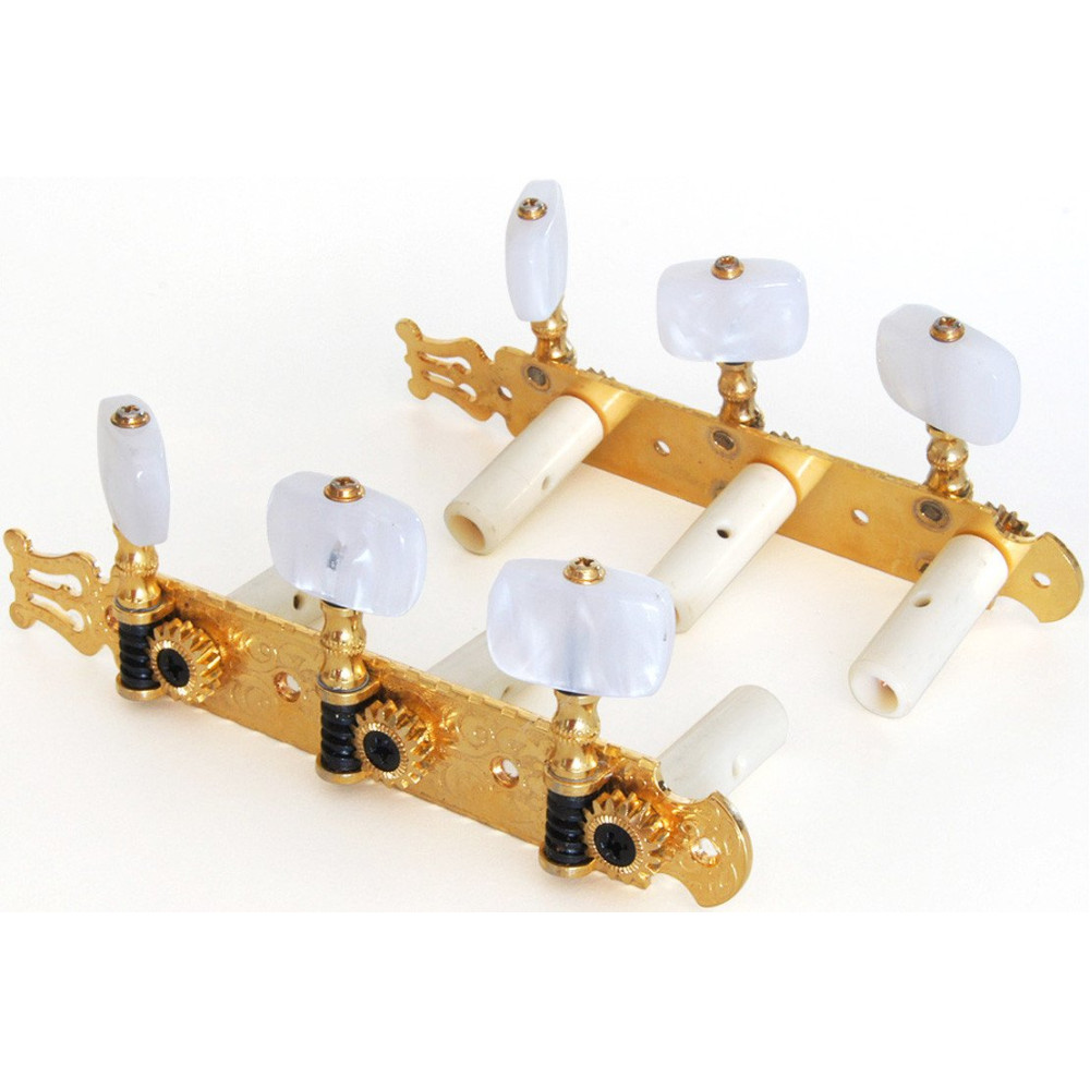 Tuner Set Gold  4/4 Length 12,2cm, distance between pegs 35mm suitable for R161, R171 - gold 4/4 u.a. passend für R161/R171