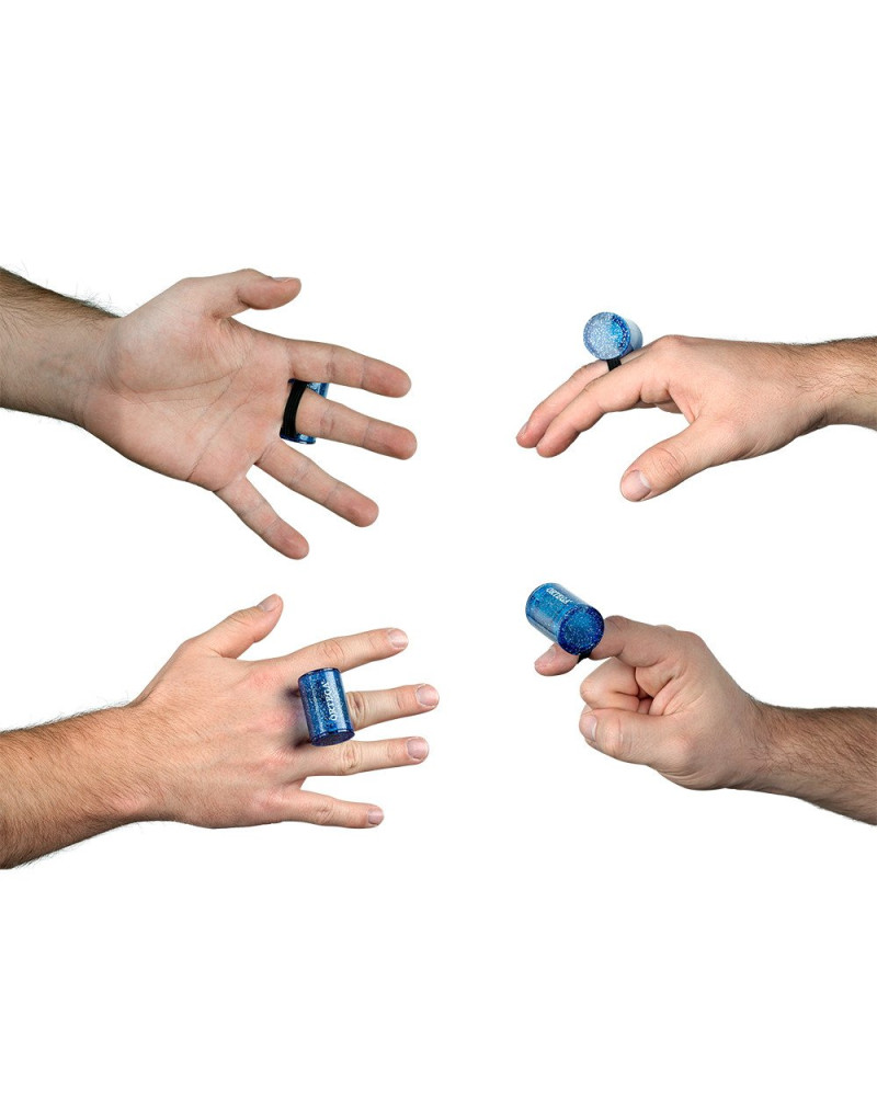 Ortega OFS-BLS Sound Effect Series Finger Shaker - Blue Sparkle