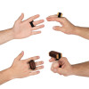 Ortega OFSW-L Sound Effect Series Large Wood Finger Shaker - Ebony / Red Cedar Natural