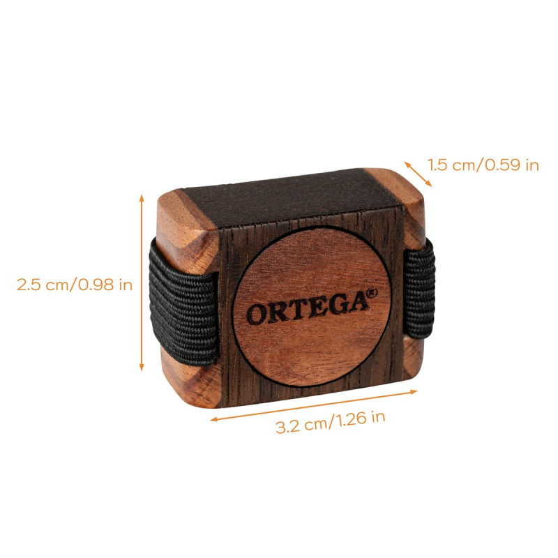 Ortega OFSW-S Sound Effect Serie Small Wood Finger Shaker - Ebony / Red Cedar Natural