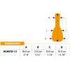 Ortega OGBSTD-12 Economy Series 1/2 Classical-Guitar-Bag - Orange/Black