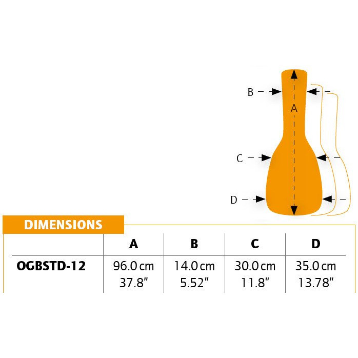 Ortega OGBSTD-12 Economy Series 1/2 Classical-Guitar-Bag - Orange/Black