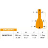 Ortega OGBSTD-34 Economy Series 3/4 Classical-Guitar-Bag - Orange/Black