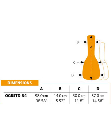 Ortega OGBSTD-34 Economy Series 3/4 Classical-Guitar-Bag - Orange/Black