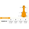 Ortega OGBSTD-44 Economy Series 4/4 Classical-Guitar-Bag - Orange/Black