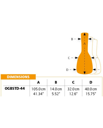 Ortega OGBSTD-44 Economy Series 4/4 Classical-Guitar-Bag - Orange/Black