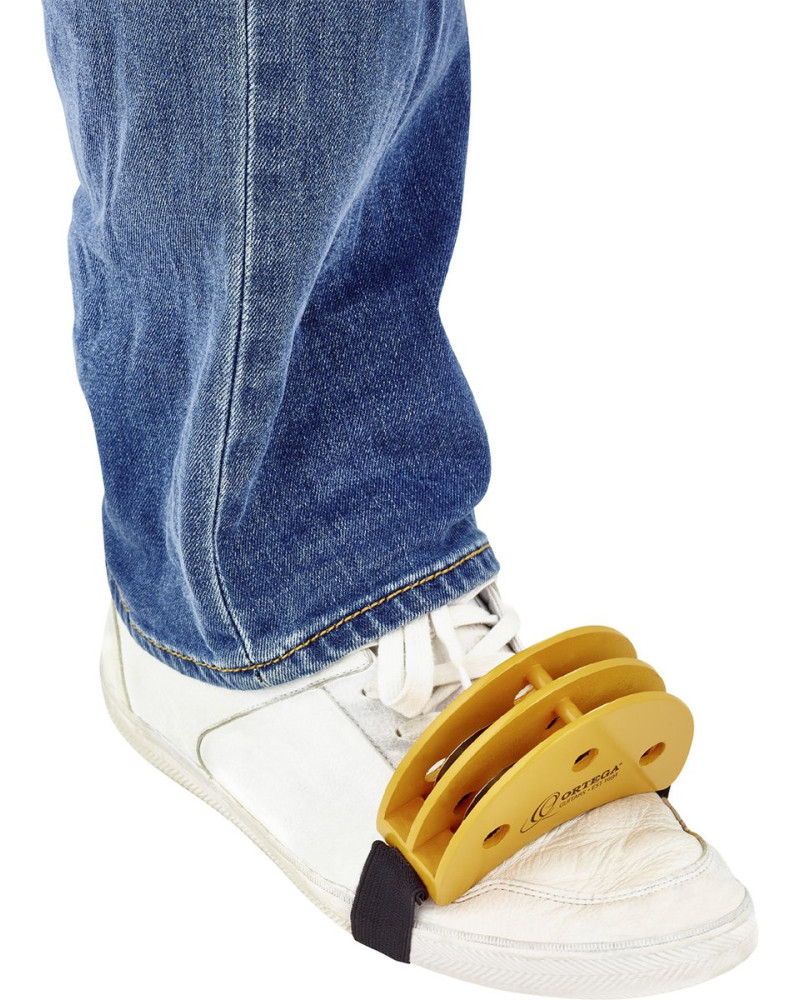 Ortega OGFT Foot Percussion Guitarist Foot Tambourine - Orange
