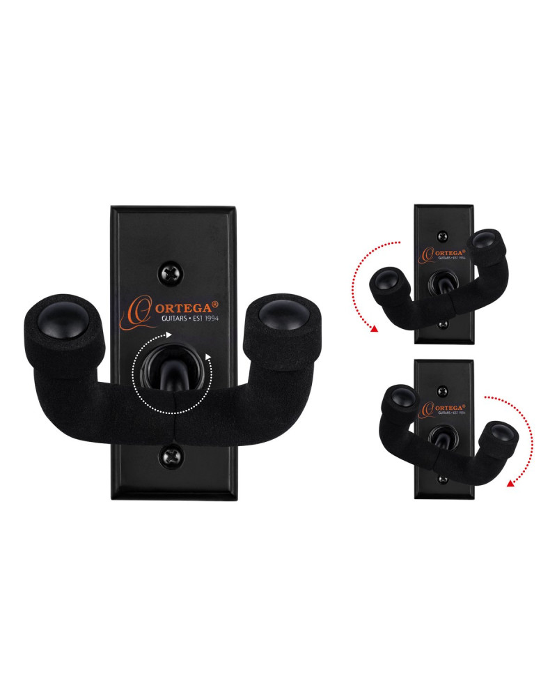 Ortega OGH-1 Guitar Wall Hanger - Black